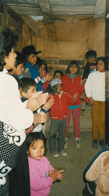 Inside the Children's Church during Praise and Worship, Mexico